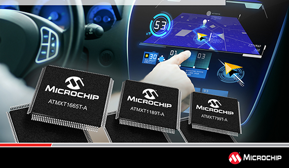 Microchip Technology introduces the MXT1665T-A family of automotive qualified touchscreen controllers