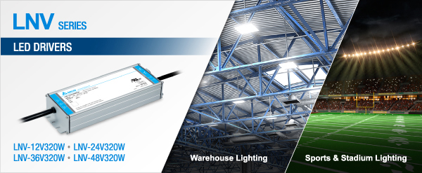 Delta Electronics releases LNV series of LED Driver