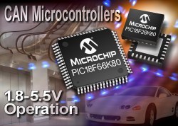 Microchip Technology announces PIC18F 8-bit CAN microcontrollers