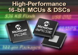 Microchip announces 60 MIPS microcontrollers