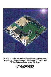 ACCES I/O Products Introduces Small Embedded Server for Industrial I/O