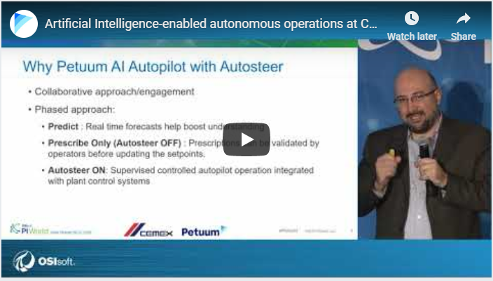 OSISoft and Petuum partner to announce Petuum Industrial AI Autopilot integrated with OSIsoft’s PI Web API
