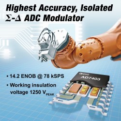 Thumbnail for Analog Devices introduces AD7403 isolated Sigma-Delta Modulator