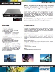 Schaefer Introduces 2KVA Rackmount Pure Sine Wave Inverter
