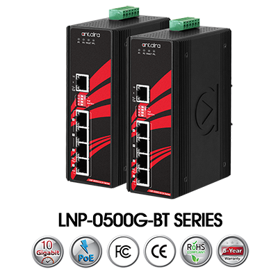 Antaira Technologies introduces LNP-0500G-bt series of unmanaged Ethernet switches