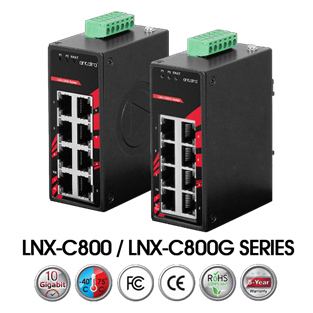 Antaira announces LNX-C800 and LNX-C800G Series of 8-port Ethernet switches