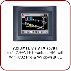 AXIOMTEK announces VTA-7570T Windows CE-based HMI