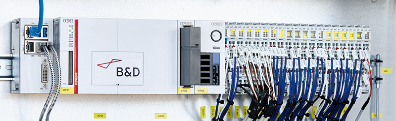 The CX2062 Embedded PC with the attached EtherCAT Terminals forms a powerful and highly compact control solution for the measurement and analysis system.