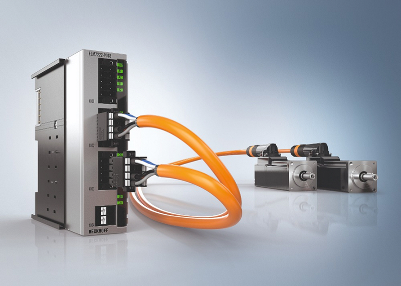 The ELM72xx EtherCAT Terminals are fully functional servo drives in robust metal housings that deliver an output current (Irms) of up to 16 A at 48 V DC for the power supply.