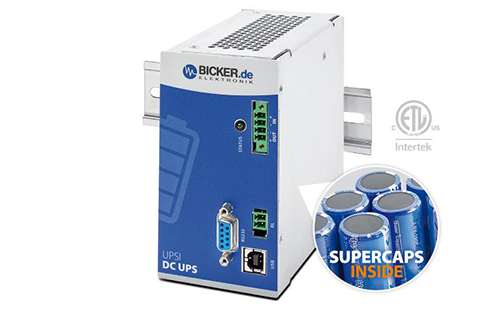 Bicker Elektronik Presents Maintenance-free DC UPS with Supercaps Protects Against System Downtime, Data Loss