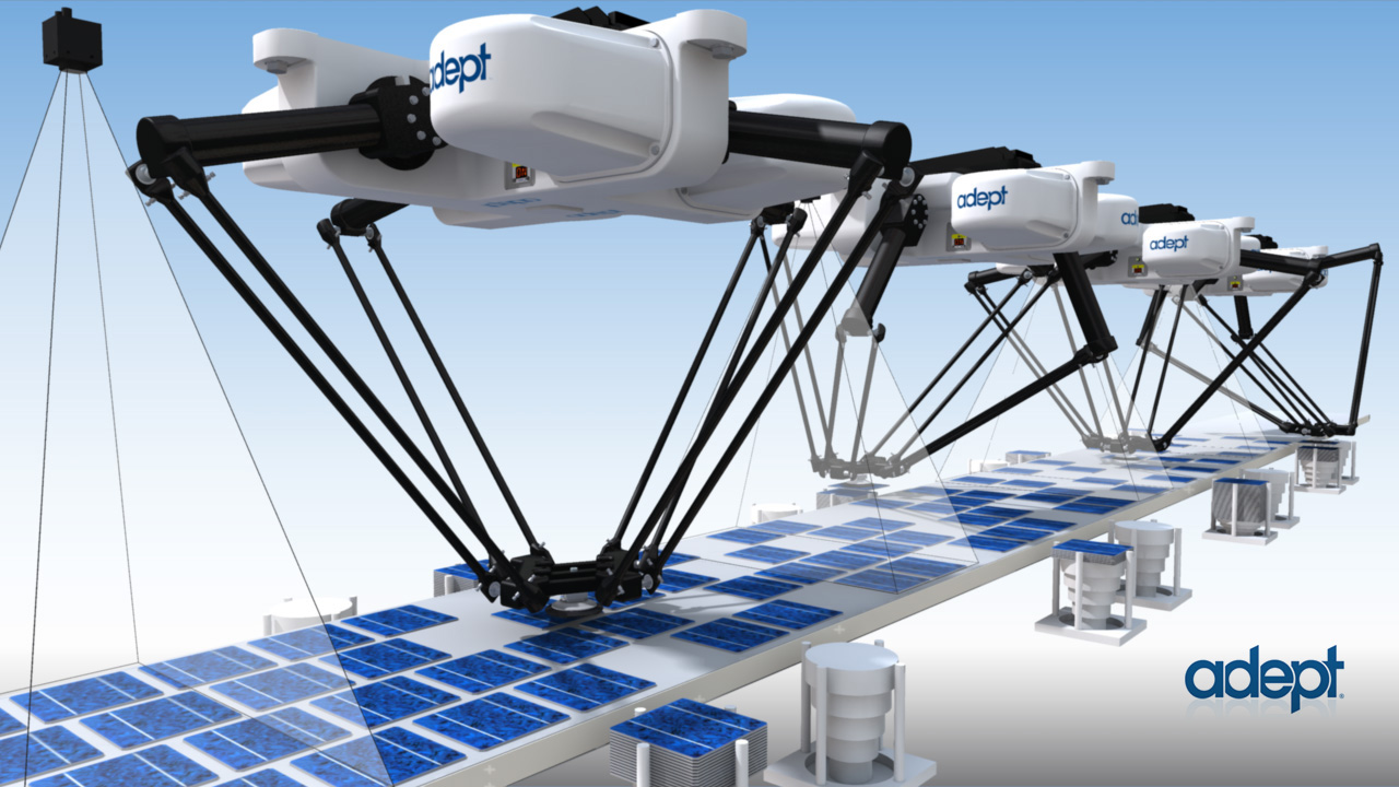 Industrial Robots with Image Processing in the Photovoltaic Industry