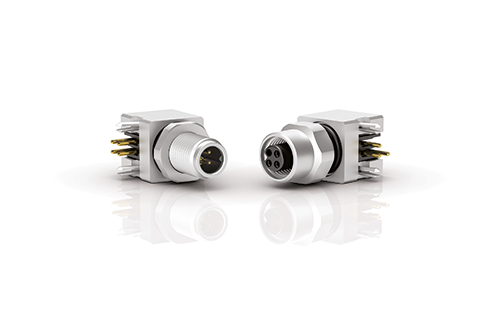 binder USA Introduces M5 Angled Panel Mount Connectors for Signal Transmission in Space-Critical Applications