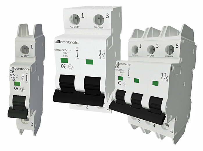 c3controls introduces Series 1100 line of miniature circuit breakers