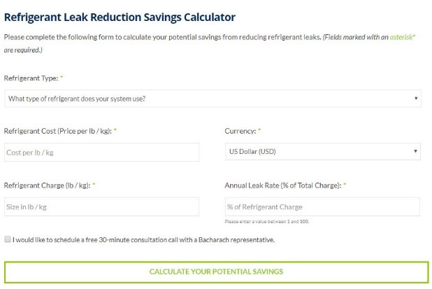 Bacharach releases refrigerant leak reduction cost savings calculator
