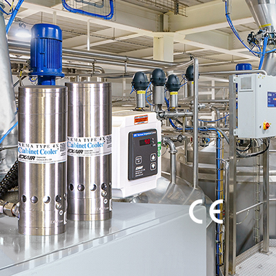 EXAIR announces Dual 316 Stainless Steel Cabinet Cooler Systems with electronic temperature control