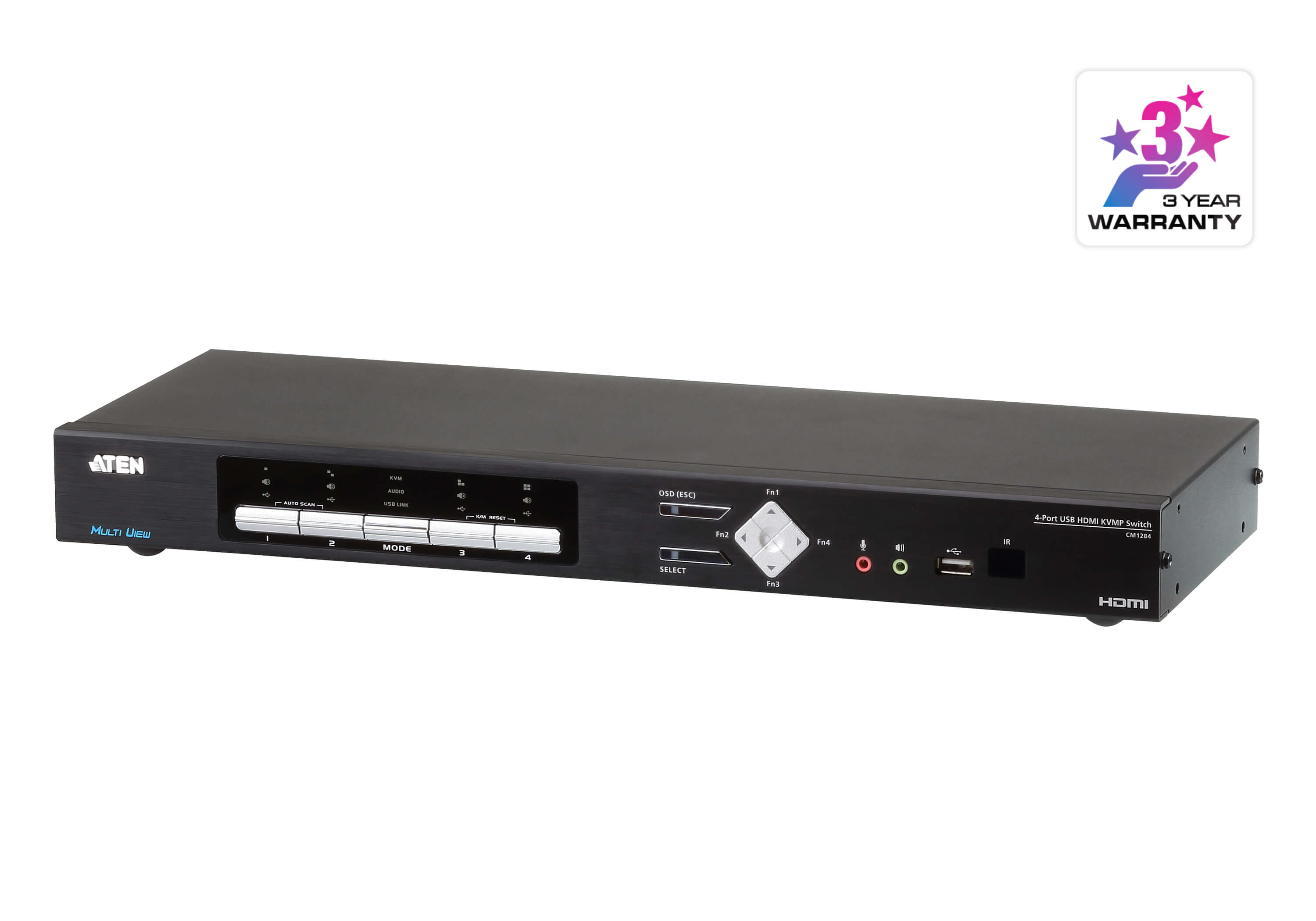ATEN Technology announces 4-Port USB 4K HDMI Multi-View KVMP Switch