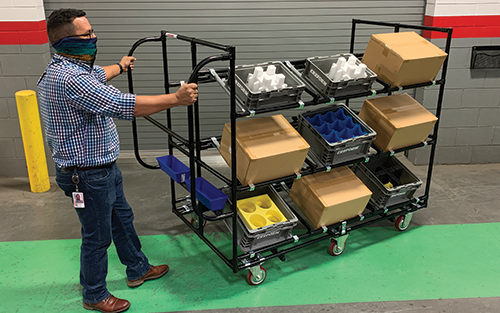 Creform Corporation Designs Picking Cart with Angled Shelves