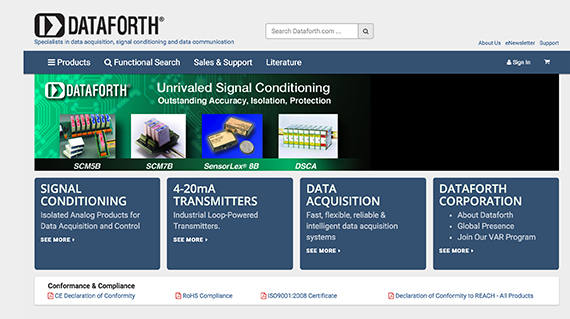 Dataforth announces launch of updated website