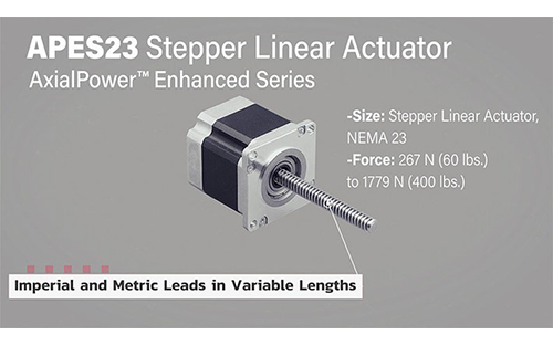 ElectroCraft Releases NEMA23 Frame Size to Add to the AxialPower Enhanced Series Stepper Linear Actuator Product Line