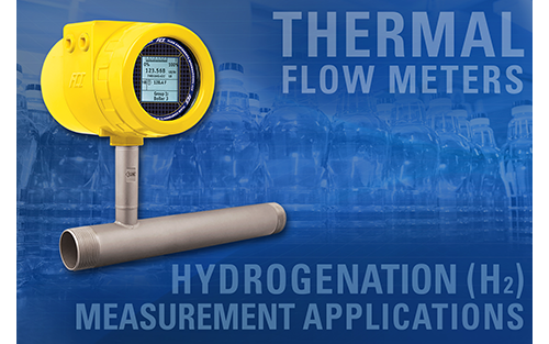 FCI's ST80L Series Thermal Mass Flow Meter Provides Accurate H2 Gas Mass Flow Measurement