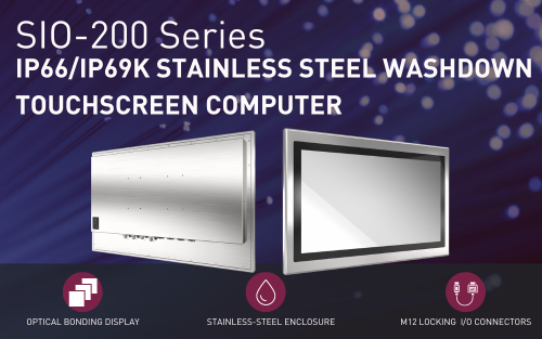 SIO Series IP66/IP69K Washdown Touchscreen Computer