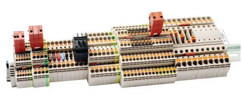 Figure 1: Push-in design terminal blocks are available in many configurations with a variety of connection technologies that reduce wiring labor compared with traditional screw terminals.