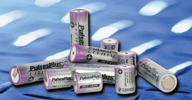 Figure 2: Bobbin-type liSOCl2 batteries can be combined with  a patented hybrid  layer capacitor (HLC)  to deliver up to  40-year service life  along with the high pulses required for two-way wireless communications.
