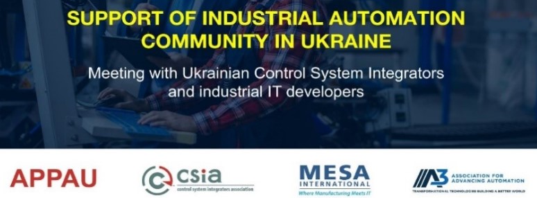 Significant industry associations are supporting the Support the Ukrainian industrial automation and control system integration communities through #1H4U and #Professionals4Ukraine.
