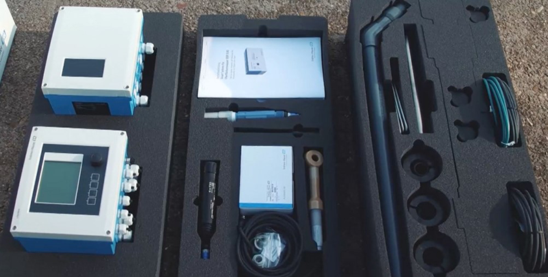 Figure 3: The Endress+Hauser Netilion Smart System for Surface Water includes the key sensors, transmitter and accessories needed to deploy a  complete surface water monitoring system, and connect it to the Netilion IIoT Cloud, all in one box.