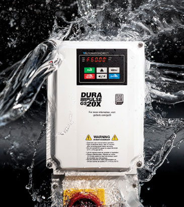 Figure 3: A modern micro VFD with advanced features and a NEMA 4X rating can provide all the necessary logic, process, and motor control for a compact application, and often an entire control enclosure can be eliminated.