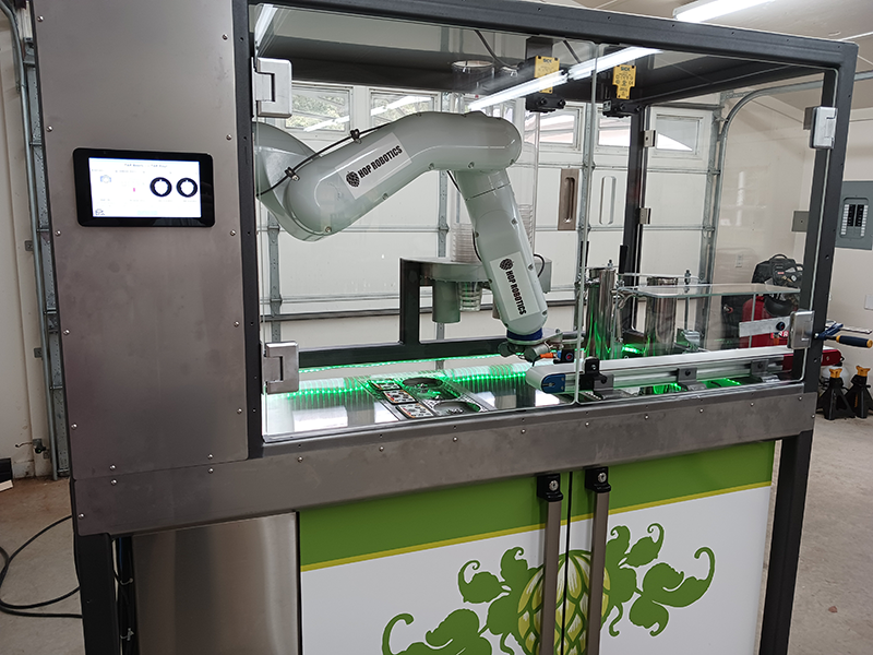 Fig. 1: The mobile beverage dispenser uses advanced automation for accuracy and a high-tech presentation, but must be extremely reliable so end users can enjoy maximum uptime.
