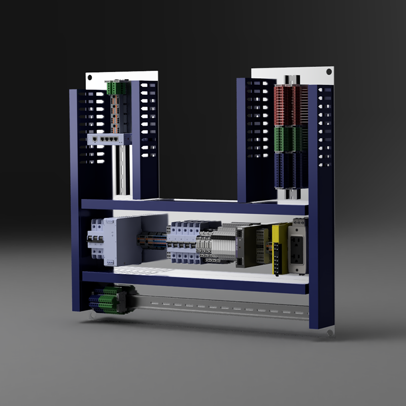 Fig. 2: The ready availability of source information and CAD files for AutomationDirect components enabled the team to efficiently perform modelling and design tasks to optimize usage of control panel space.