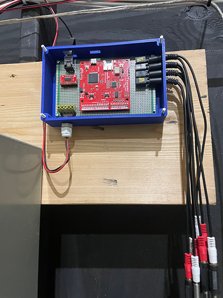 Figure 4: The Productivity1000 PLC controls the extensive sounds effects in various locations throughout the game by sending signals to the custom sound board using RS-232 serial communications.