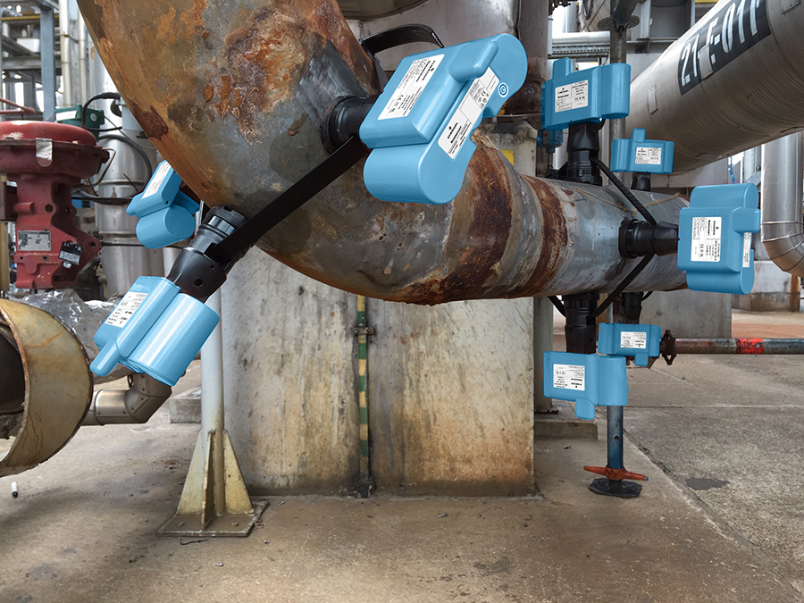 Figure 5: If process changes increase the risk of corrosion or erosion, monitoring wall thickness using Rosemount Wireless Corrosion and Erosion Transmitters can warn of developing containment issues.