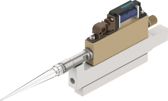 Figure 3: Open-loop pipettes for pressure-over-liquid aspirating and dispensing in automated systems.