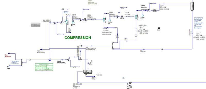 Figure 5:&nbsp;Flare’s digital twin compression section.