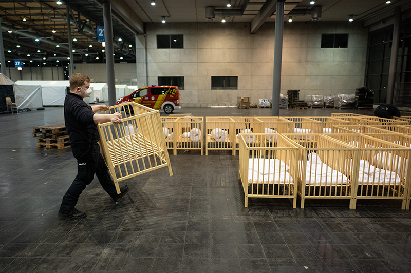 Baby cribs are available.