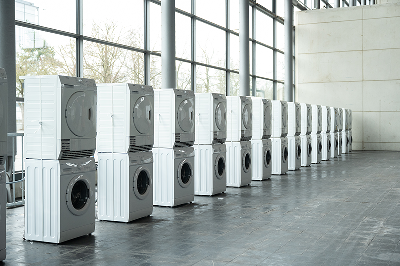 80 shower places as well as 20 washers and just as many dryers are available.