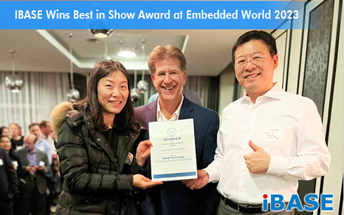 Thumbnail for IBASE Wins Best in Show Award at Embedded World 2023