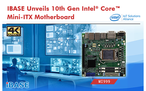 IBASE Unveils 10th Gen Intel Core Mini-ITX Motherboard
