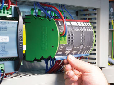 Figure 3: ECPs available in an expandable form factor with convenient bussing make it easier to design and fabricate control panels with many Class 2 circuits.