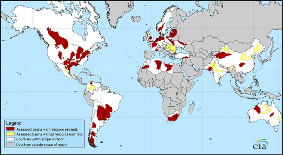 International shale gas resources