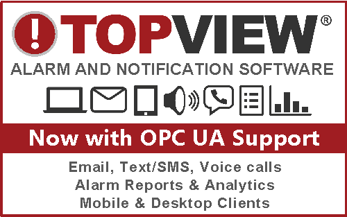 TopView adds OPC UA to Alarm Notification Software