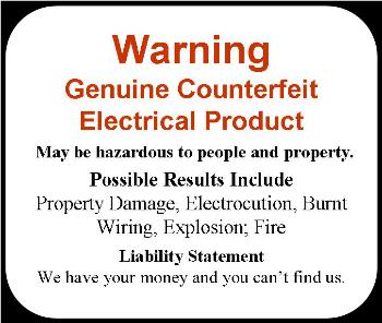 Growing Problem with Counterfeit Electrical Products