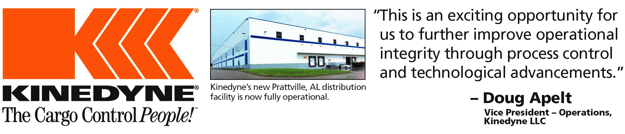 Kinedyne announces opening of Alabama distribution facility