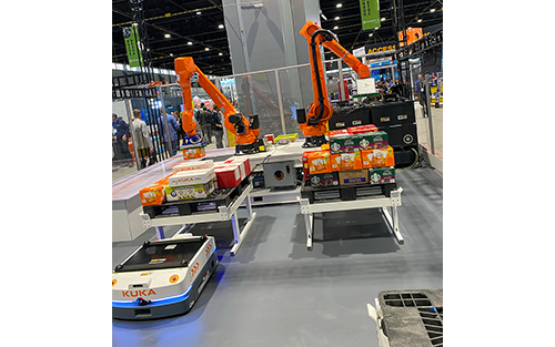 KUKA Featured KMP 600 Mobile Robot in Palletizing/Depalletizing Cell at ProMat 2023