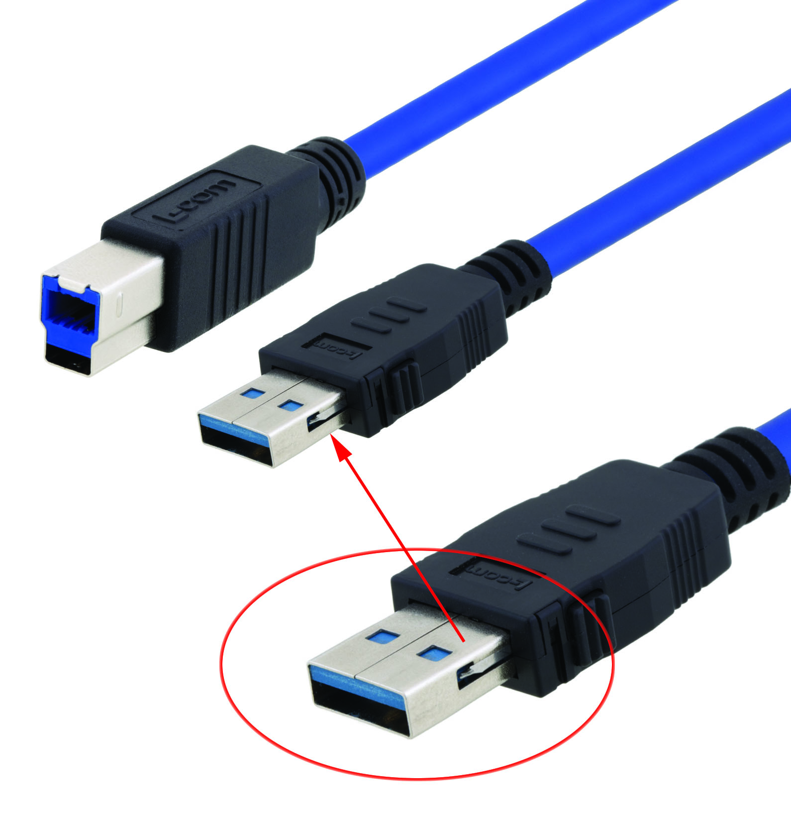 L-com introduces latching USB 3.0 cable assemblies