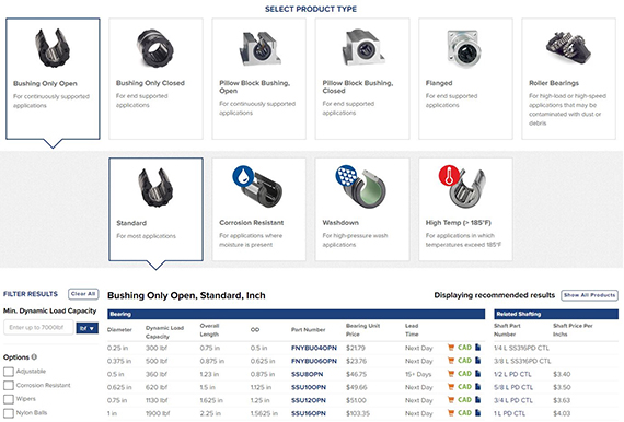 Thomson Industries announces availability of online selection tool
