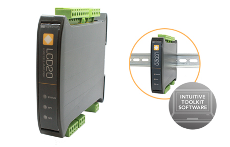 Mantracourt announces LCD20 DIN rail signal amplifier