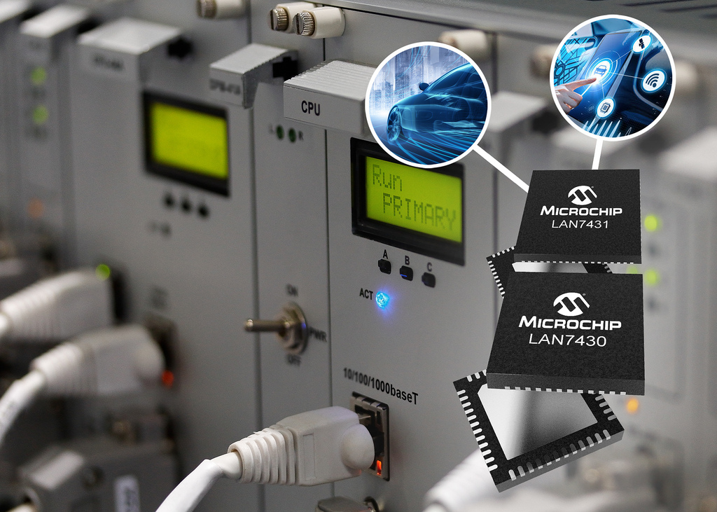 Microchip Technology introduces LAN7430/LAN7431 Ethernet bridge